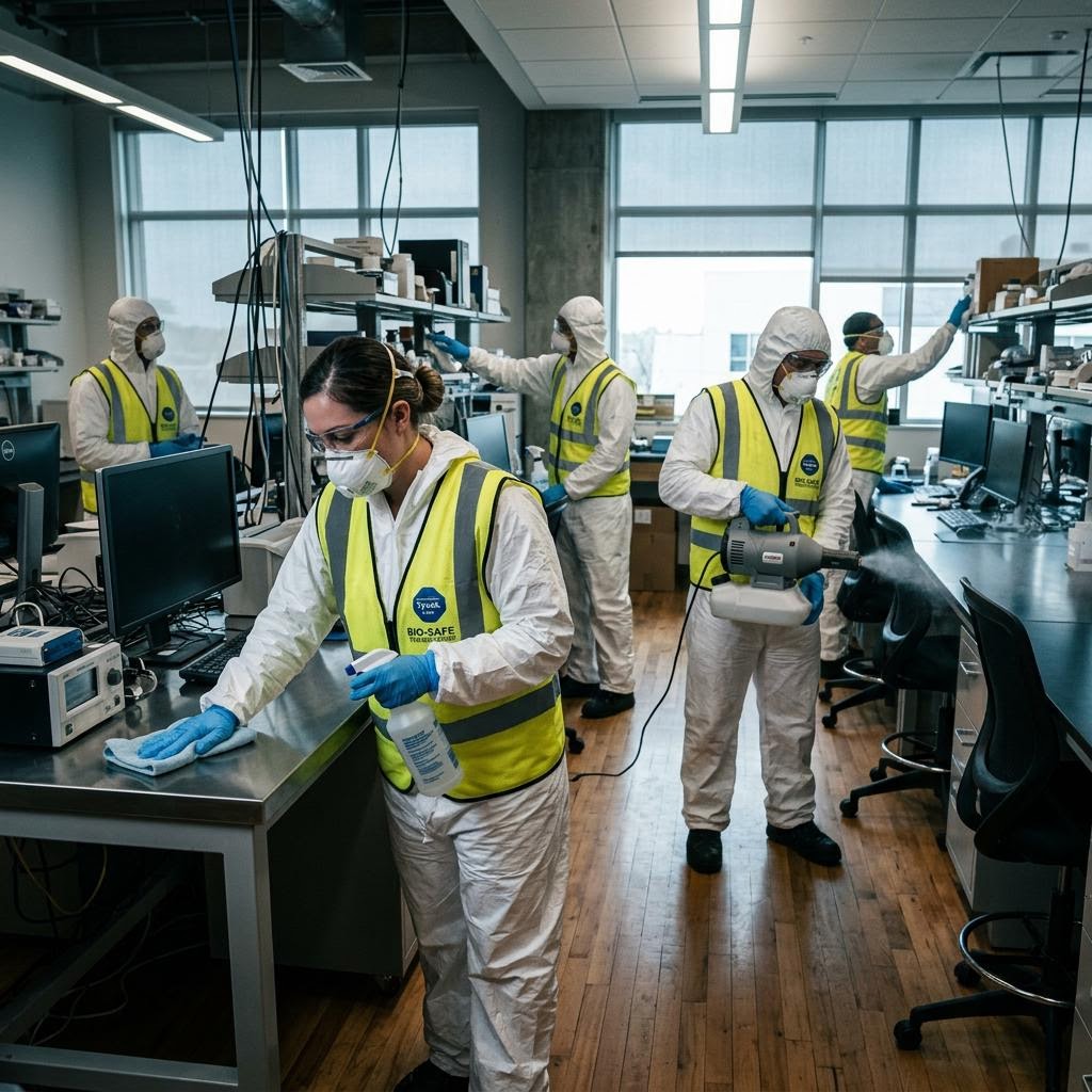 Professionelles Reinigungsteam
