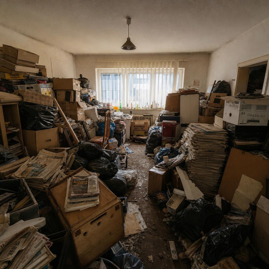 Messie-Wohnung Wohnzimmer vorher – undefined